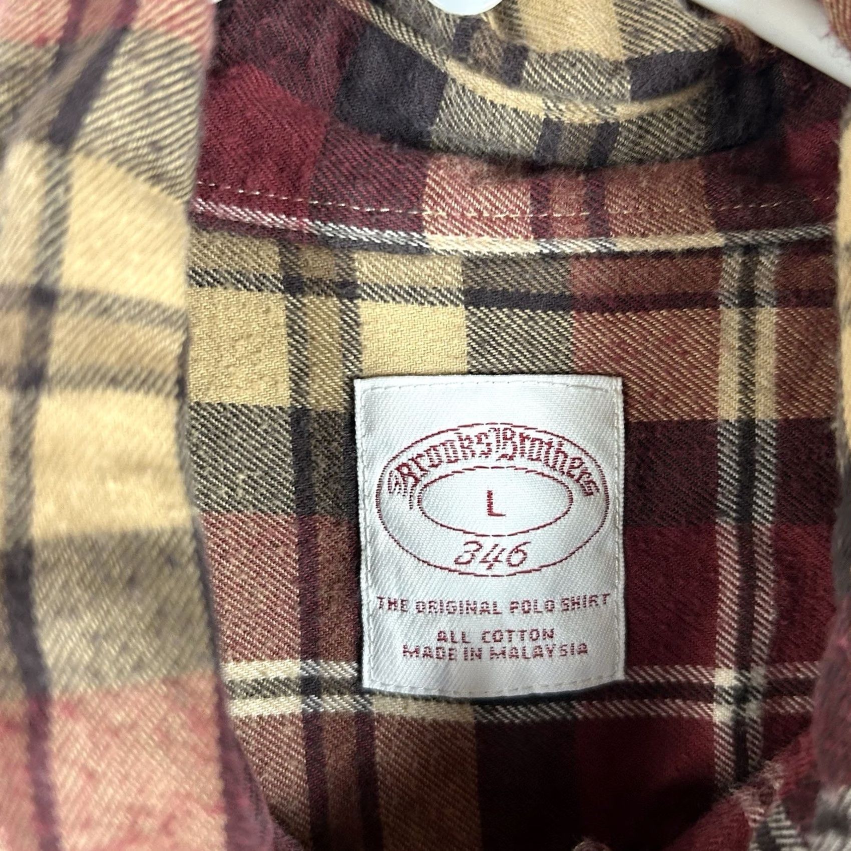 Brooks Brothers Brooks Brothers 346 Button-Up Long Sleeve Flannel Shirt Mens L Plaid Red 100% Cotton Classic Preppy Casual Seasonal Size US L / EU 52-54 / 3 - 3 Thumbnail