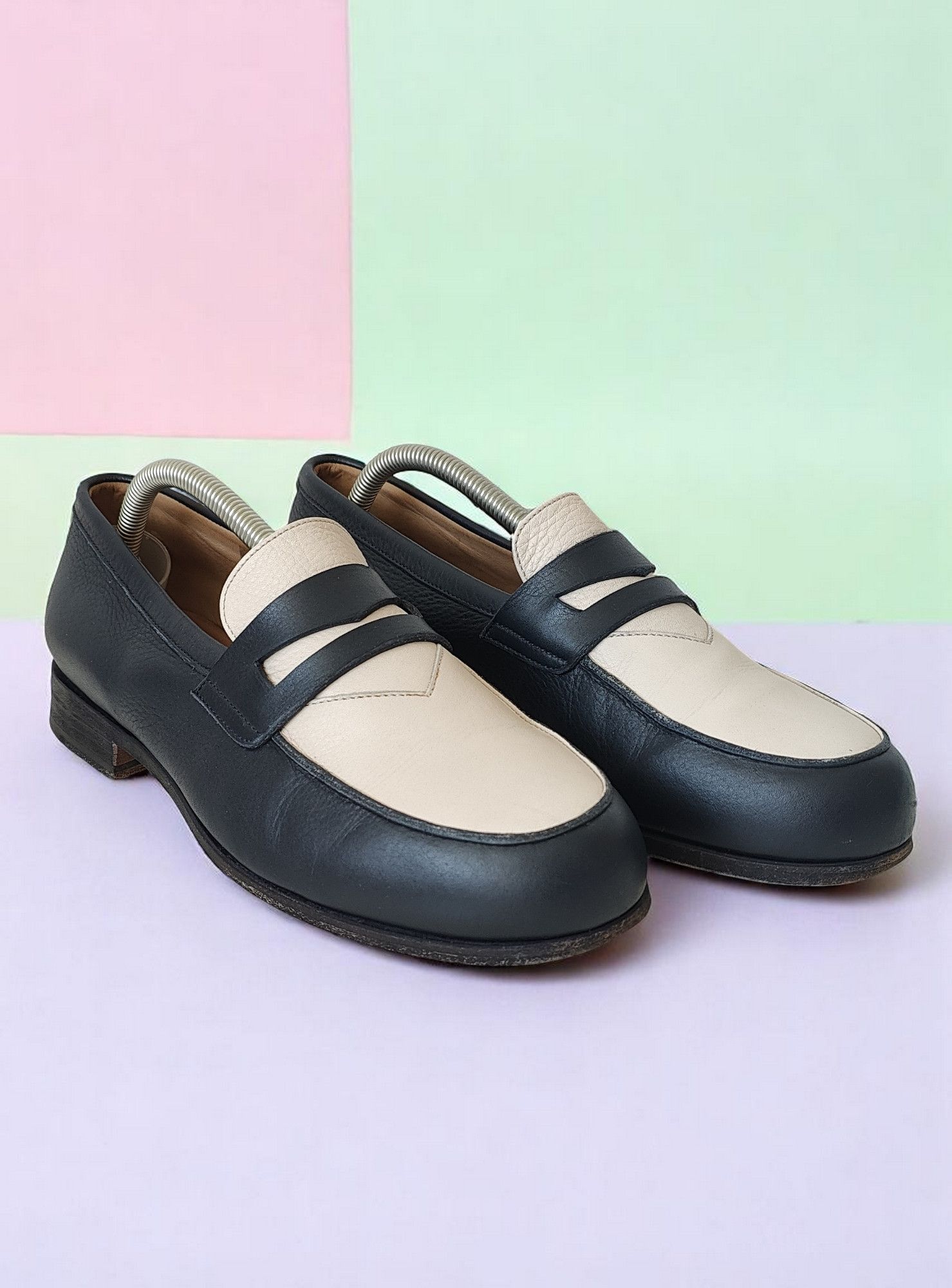 Maison Kitsune Maison Kitsune Luxury Leather Penny Loafers Size US 10 / EU 43 - 1 Thumbnail
