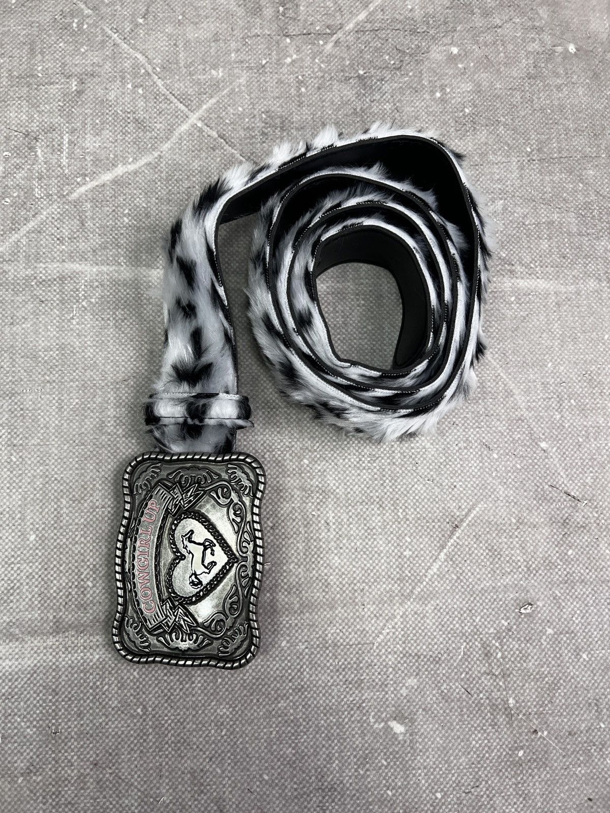 Japanese Brand Japanese brand fur Leather Belt Western Buckle rick owens Size ONE SIZE - 3 Thumbnail