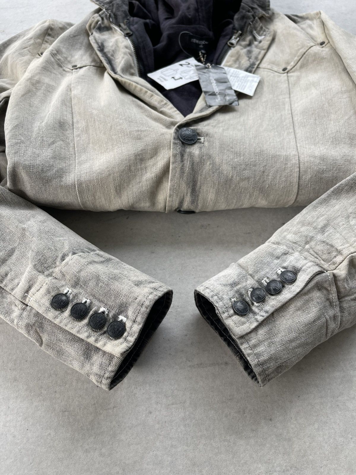 If Six Was Nine 🔥 In The Attic Homme Layered Style Hood Denim Jacket Size US M / EU 48-50 / 2 - 11 Thumbnail