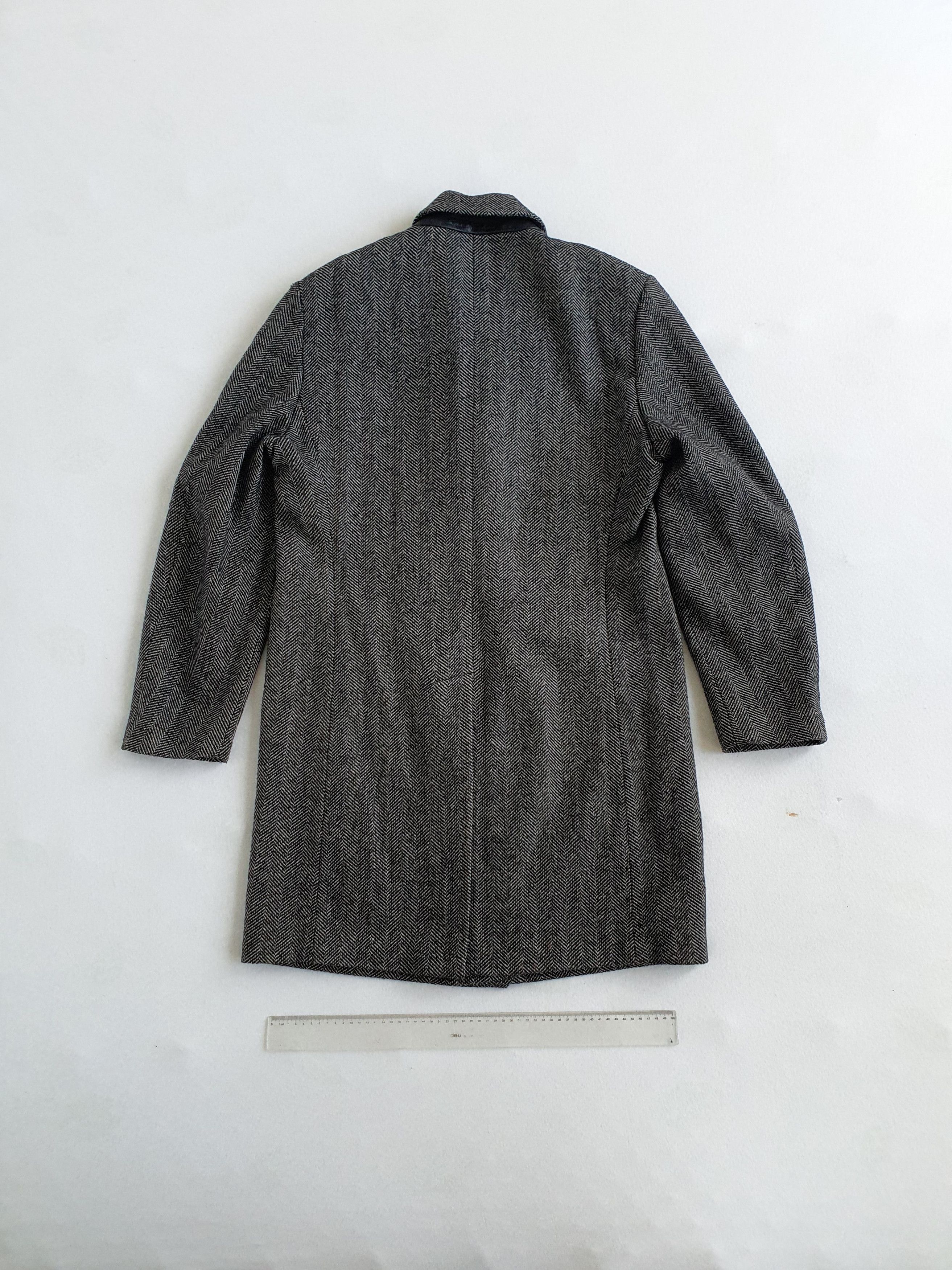 Karl Lagerfeld Tailored Coat Overcoat - Herringbone - Gray - Sz EU 50 Size US M / EU 48-50 / 2 - 2 Thumbnail