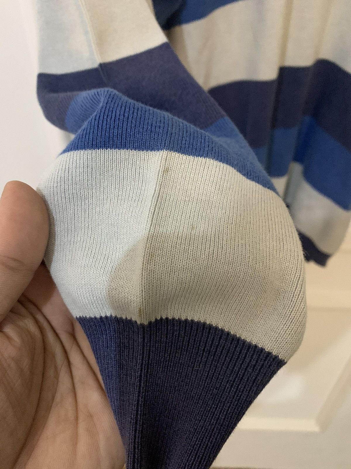 Hai Sporting Gear × Issey Miyake × Vintage 90s Hai Sporting gear Long Sleeve striped by Issey miyake Size US M / EU 48-50 / 2 - 8 Thumbnail