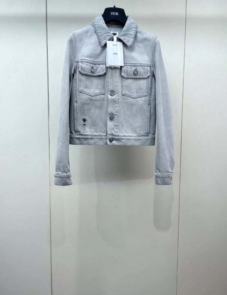 Dior Dior 21 autumn and winter ink painting washed denim jacket Size XXS / US 00 / IT 34 - 2 Thumbnail