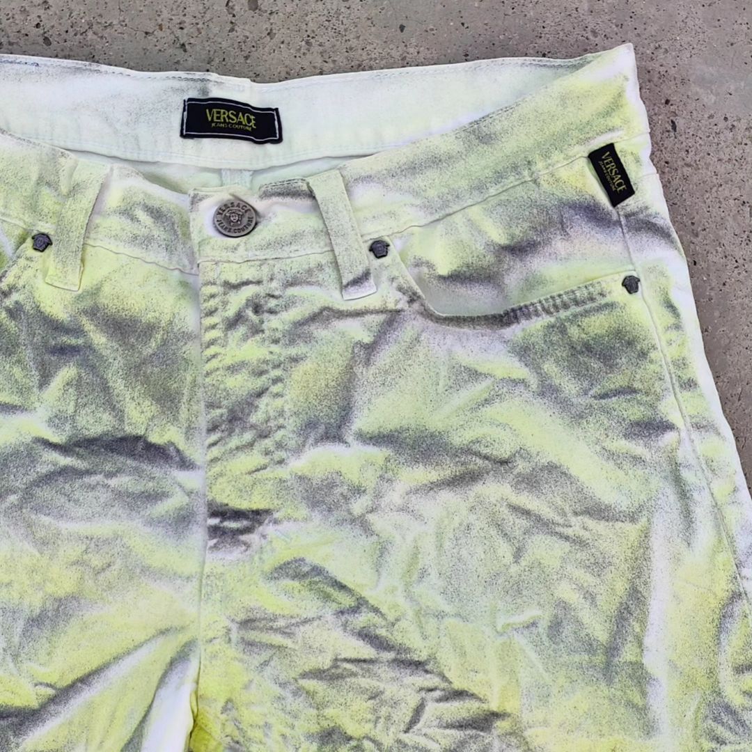 Versace Versace VTG neon printed spray print Size US 31 - 2 Thumbnail