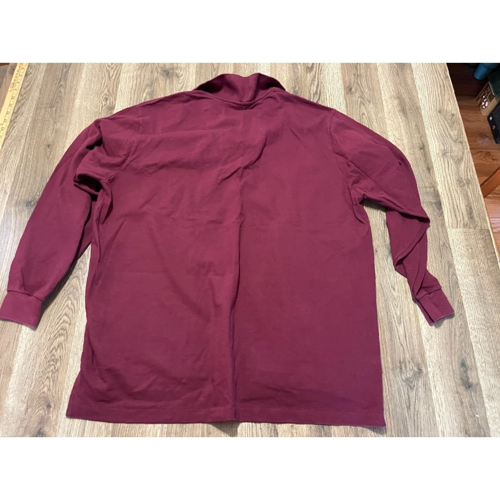 Lands' End Lands' End Shirt Mens 2XL Polo Long Sleeve Maroon Logo Size US XXL / EU 58 / 5 - 2 Thumbnail