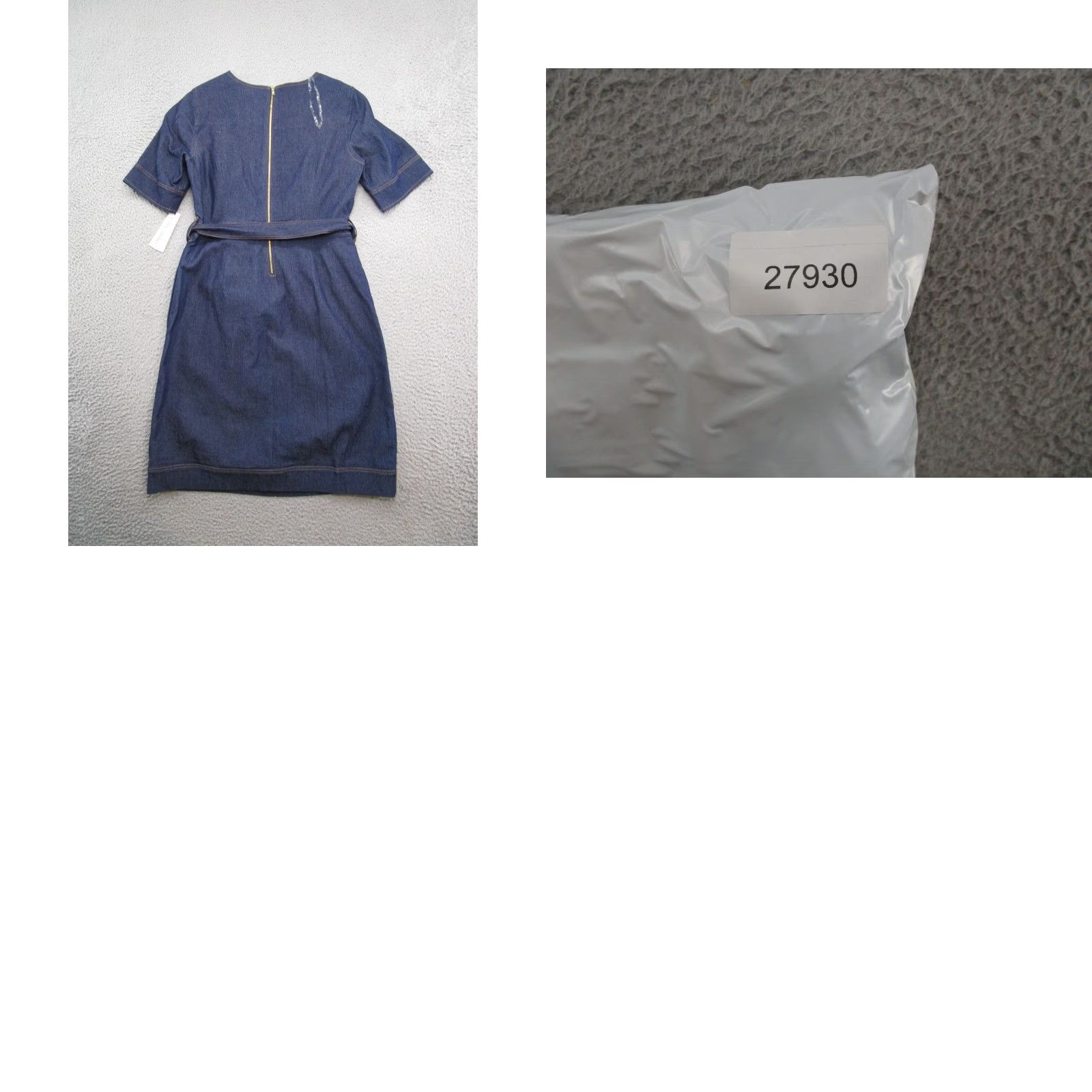 Vintage Shelby & Palmer Shirt Dress Denim Blue Size 6 Short Sleeve Collared Knee Length Womens Bagged New Size M / US 6-8 / IT 42-44 - 9 Thumbnail