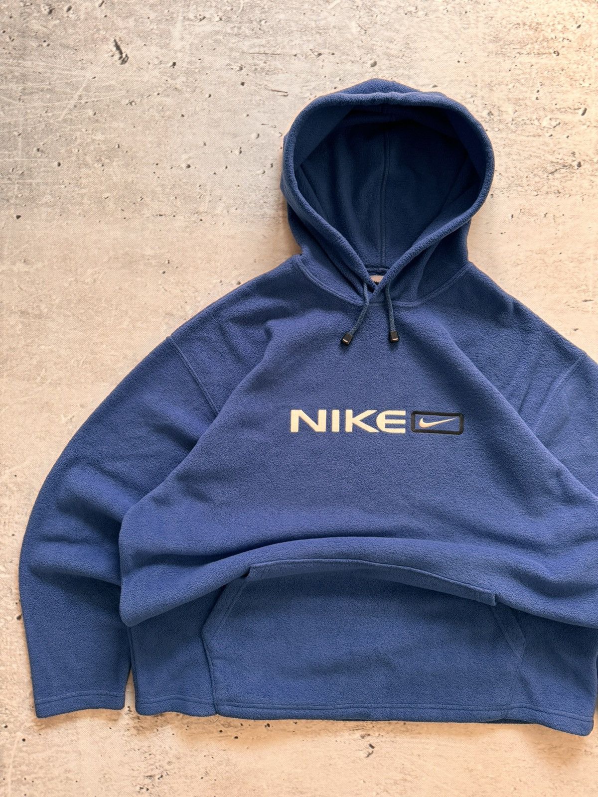 Nike × Vintage NIKE TEDDY VINTAGE CENTER LOGO OVERSIZE HOODIE Size US XL / EU 56 / 4 - 2 Thumbnail