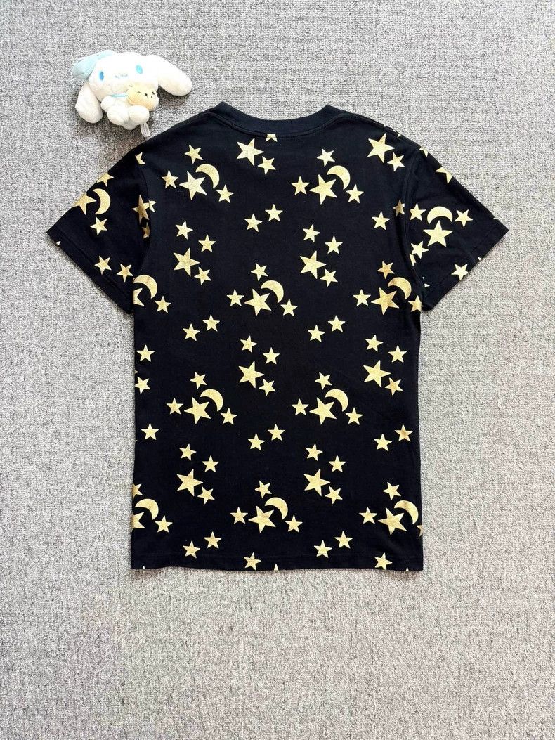 Gucci Gucci Black old belt star and moon short-sleeved T-shirt Size US XXS / EU 40 - 2 Thumbnail