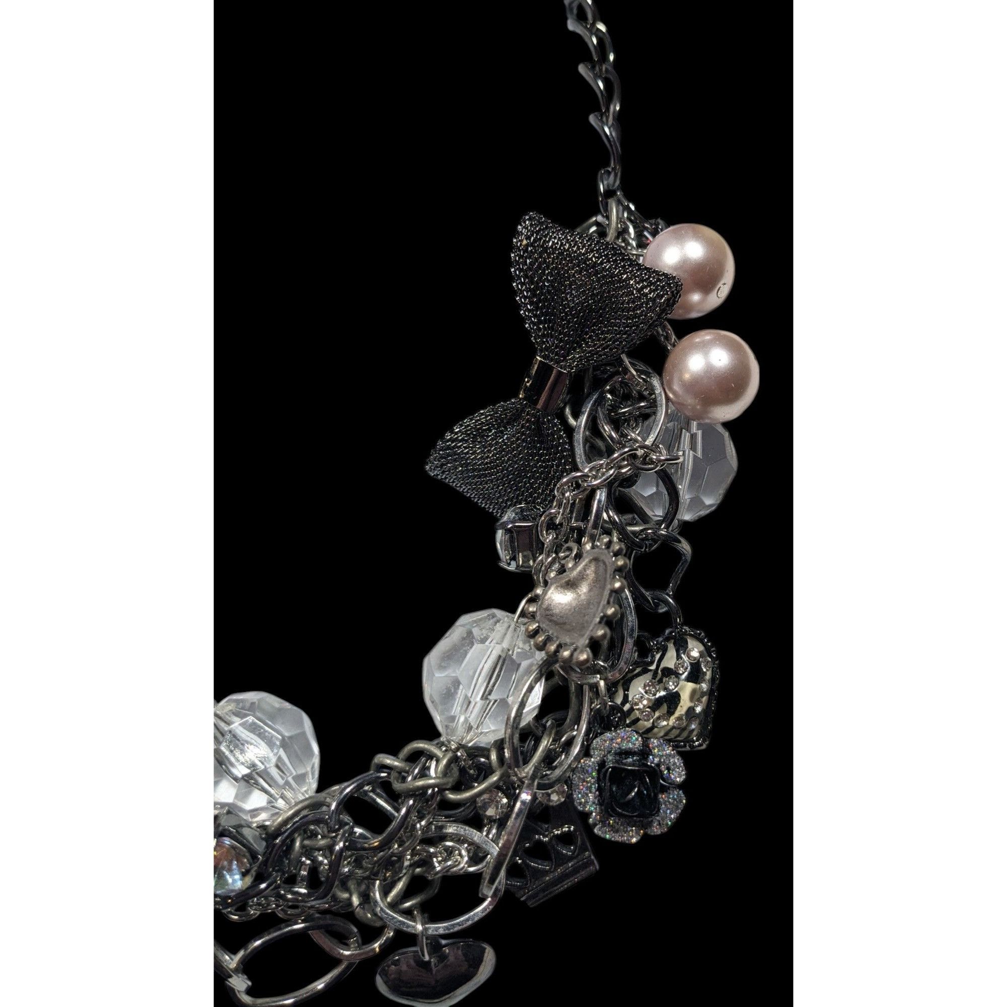 Other Coquette Glam Torsade Charm Silver Tone Necklace Size ONE SIZE - 4 Thumbnail