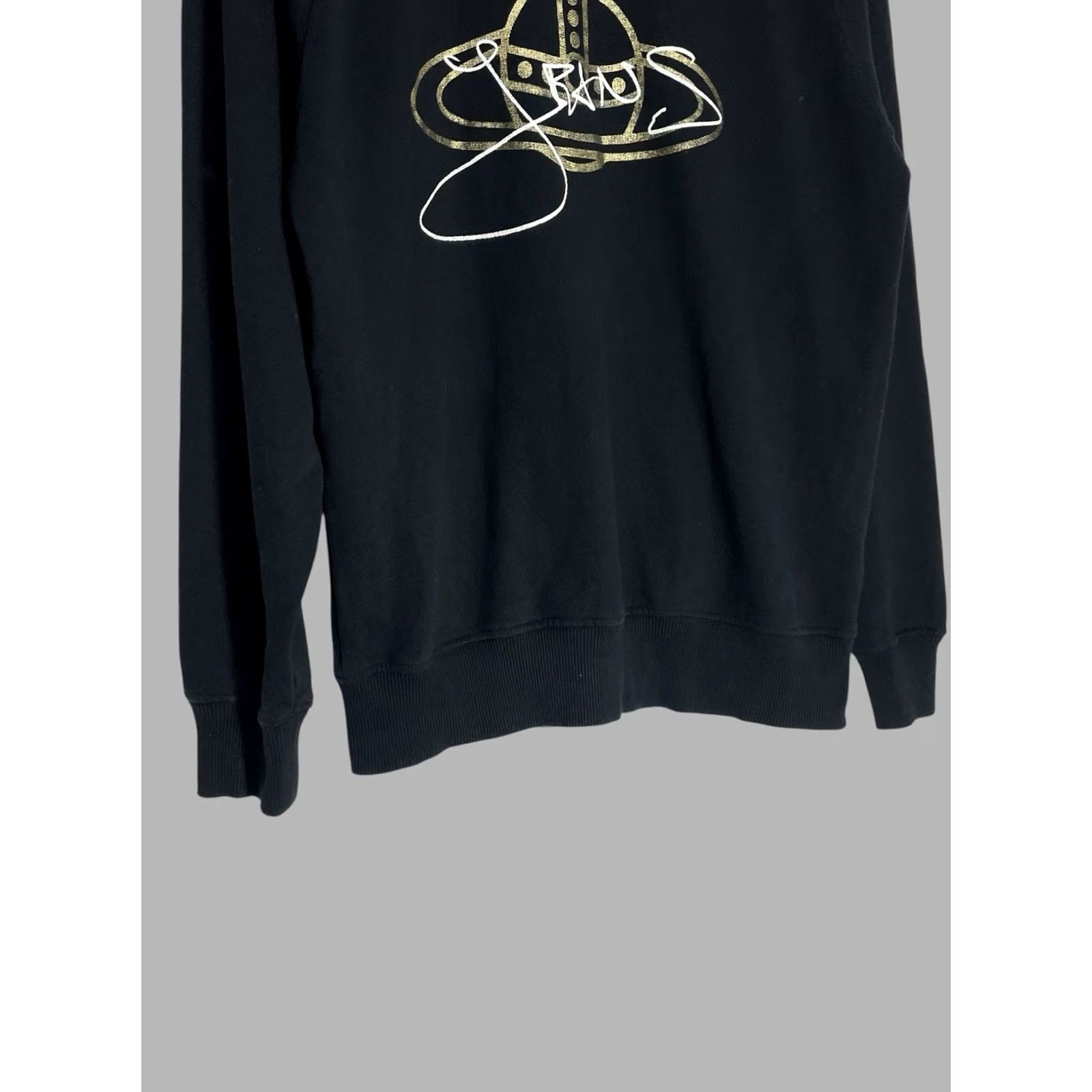 Vivienne Westwood Vivienne Westwood Anglomania Sweatshirt Men’s M Gold Foil Orbit Graphic Print Crew Neck Pullover Regular Size Size US M / EU 48-50 / 2 - 5 Thumbnail