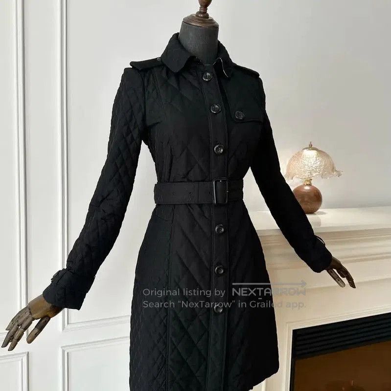 Burberry Burberry Quilted Black Cotton Women's Coat. Size M / US 6-8 / IT 42-44 - 6 Thumbnail