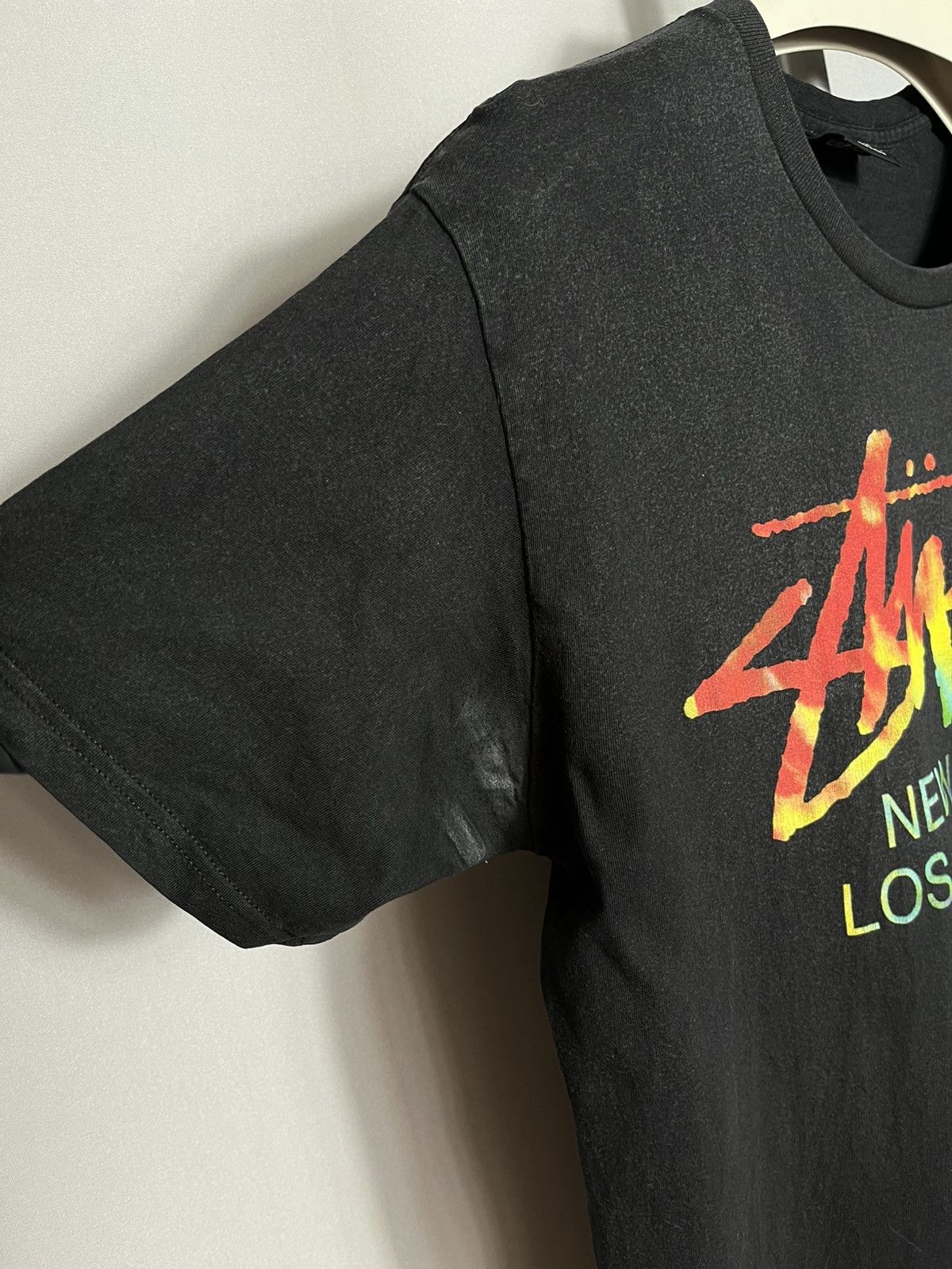 Stussy Stussy mens t-shirt black cotton Rainbow Size US M / EU 48-50 / 2 - 6 Thumbnail