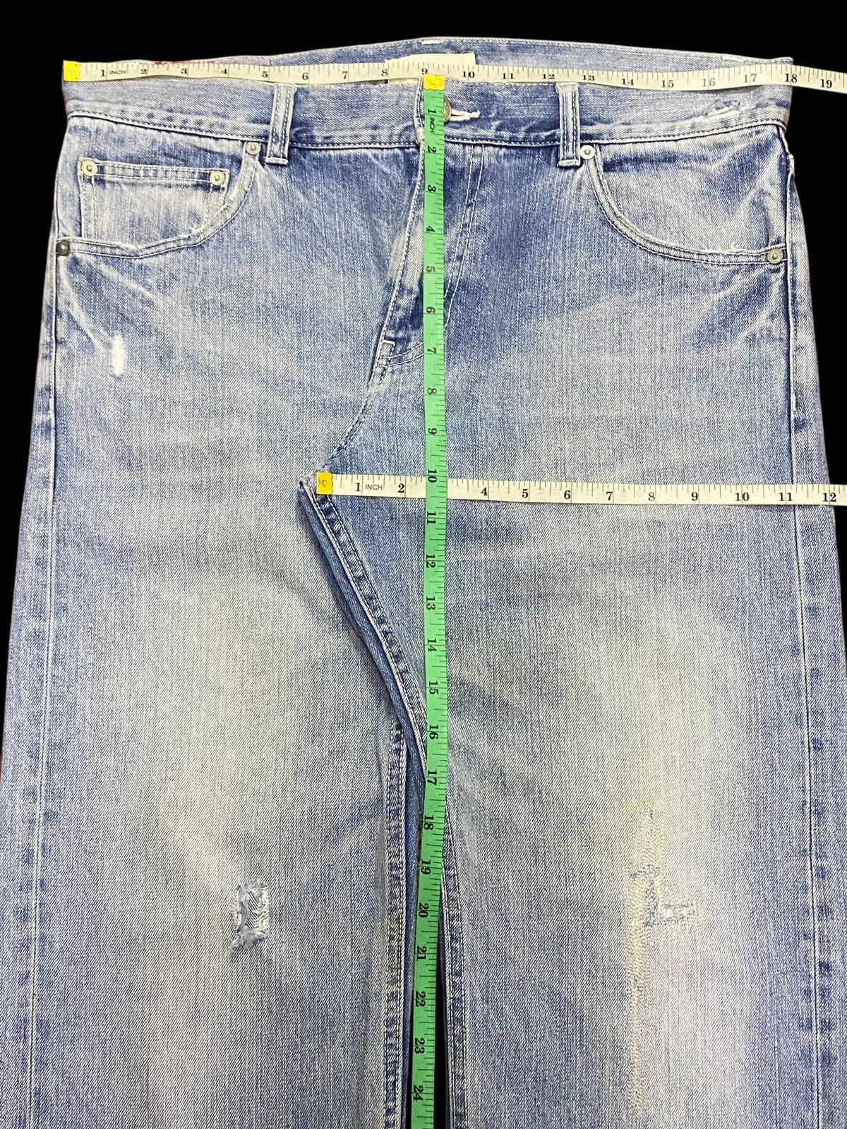 Tommy Hilfiger Vintage Tommy Jean Embroidered Faded Distressed Loose Jeans Size US 36 / EU 52 - 18 Thumbnail