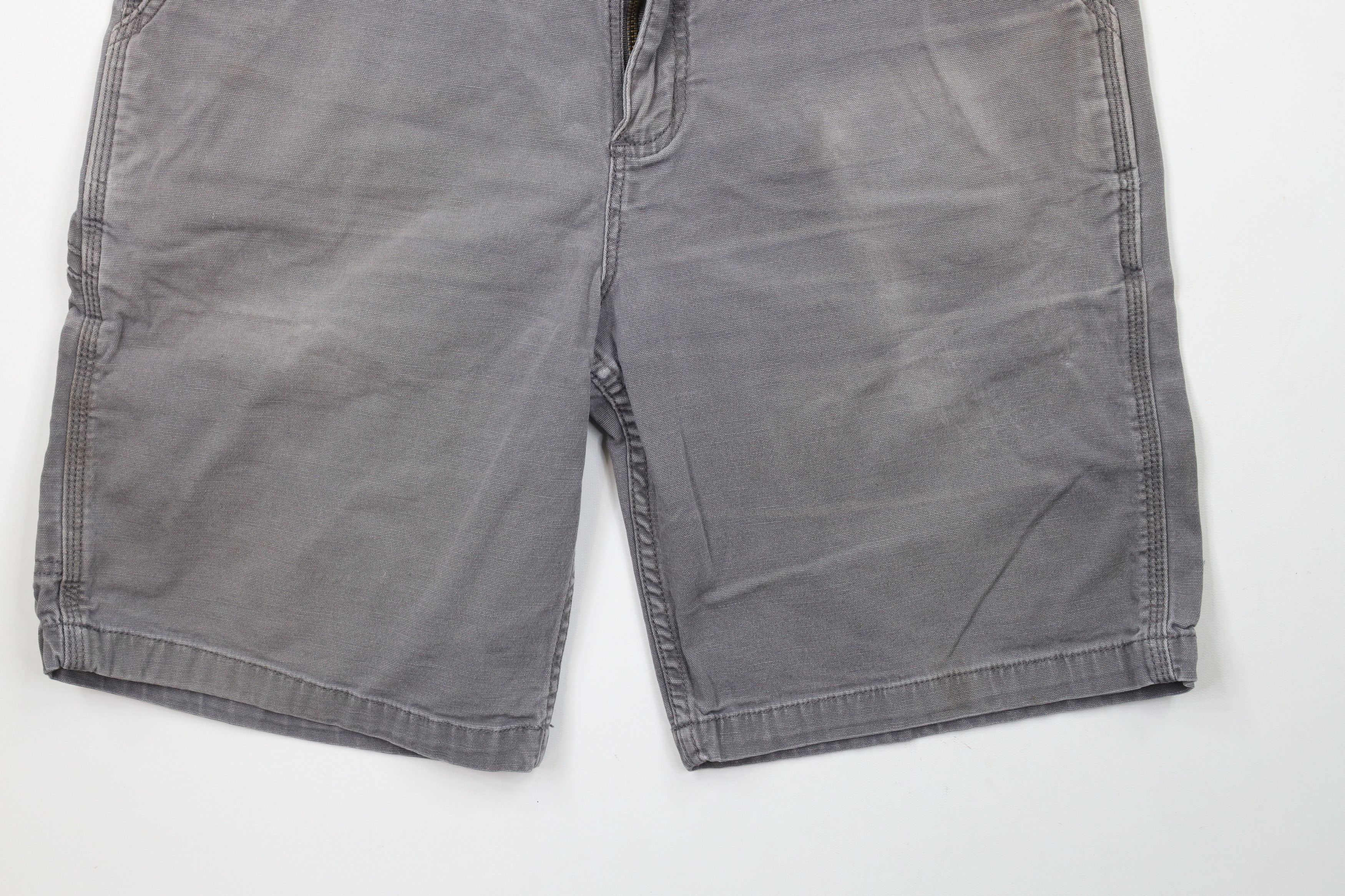 Carhartt × Vintage Vintage Carhartt Out Relaxed Fit Stretch Canvas Shorts Gray Size US 34 / EU 50 - 4 Thumbnail