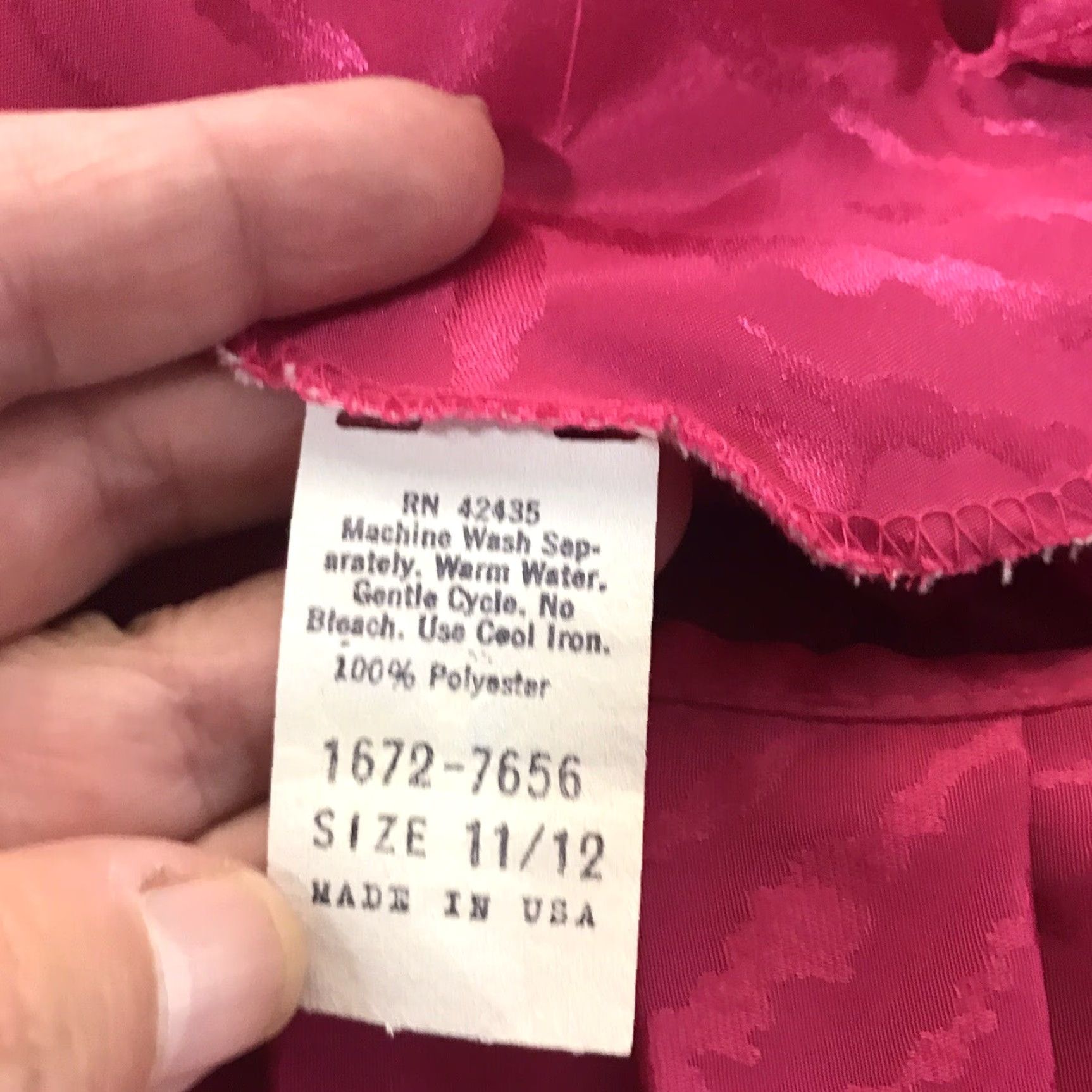 ALEXIS VINTAGE Alexis Fashions Women's Pink Pleated Midi Dress 12 Long Sleeve Casual Business Winter Fall Size XL / US 12-14 / IT 48-50 - 4 Thumbnail