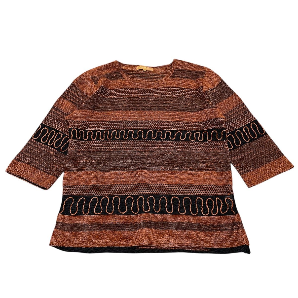 Lancel Vintage Lancel Paris Knitted Metallic Bronze Black Sweater Size M / US 6-8 / IT 42-44 - 1 Thumbnail