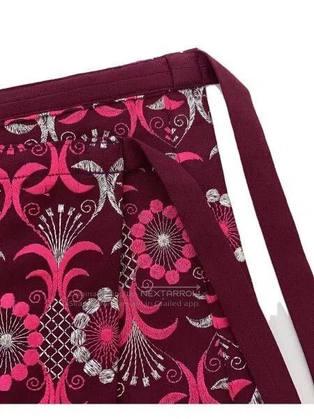 Comme des Garcons Comme Des Garcons size M Pink embroidered flower wrap skir Size 23" - 5 Thumbnail