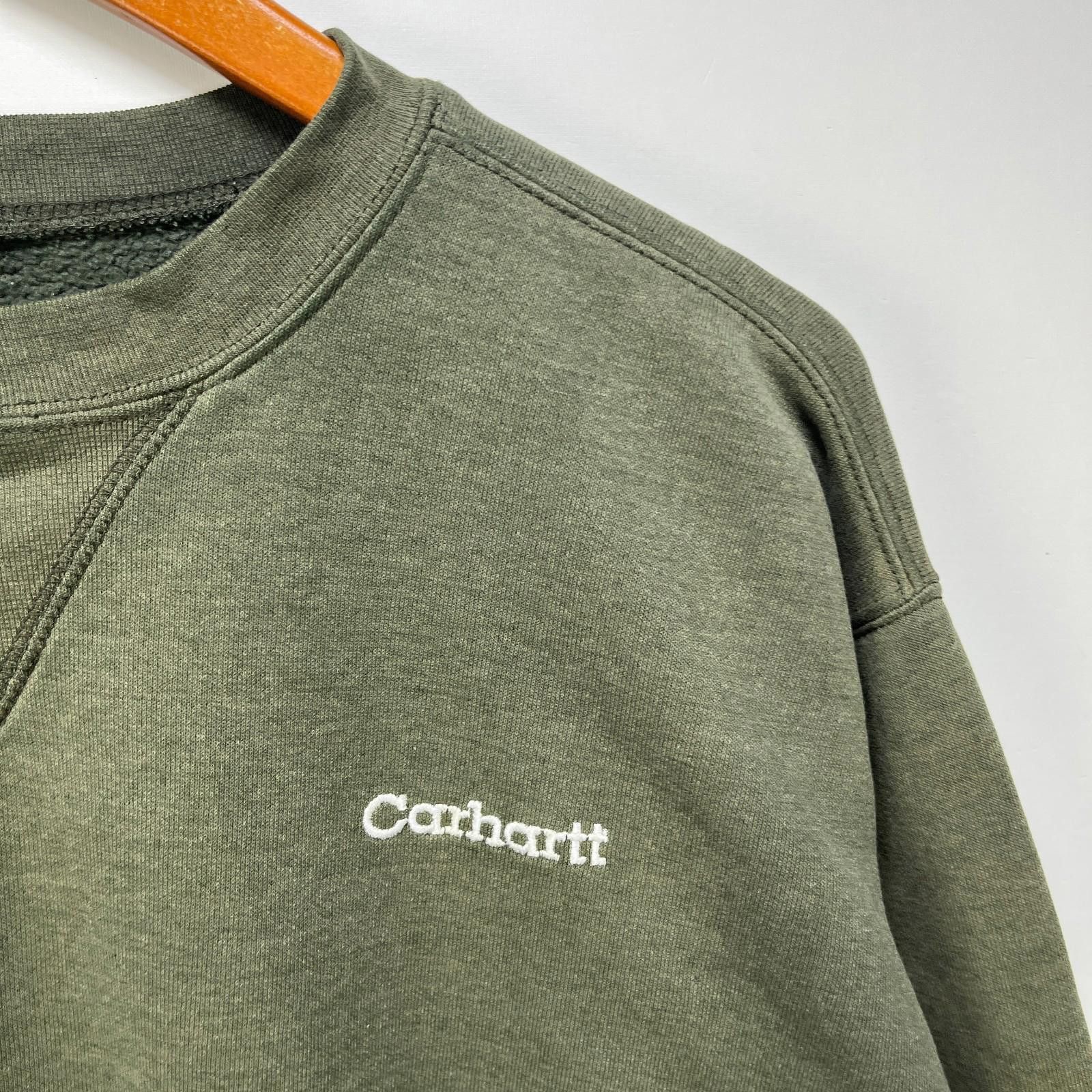 Carhartt Vintage 90s Carhartt Sun Faded Sweatshirt Large Olive Size US L / EU 52-54 / 3 - 3 Thumbnail