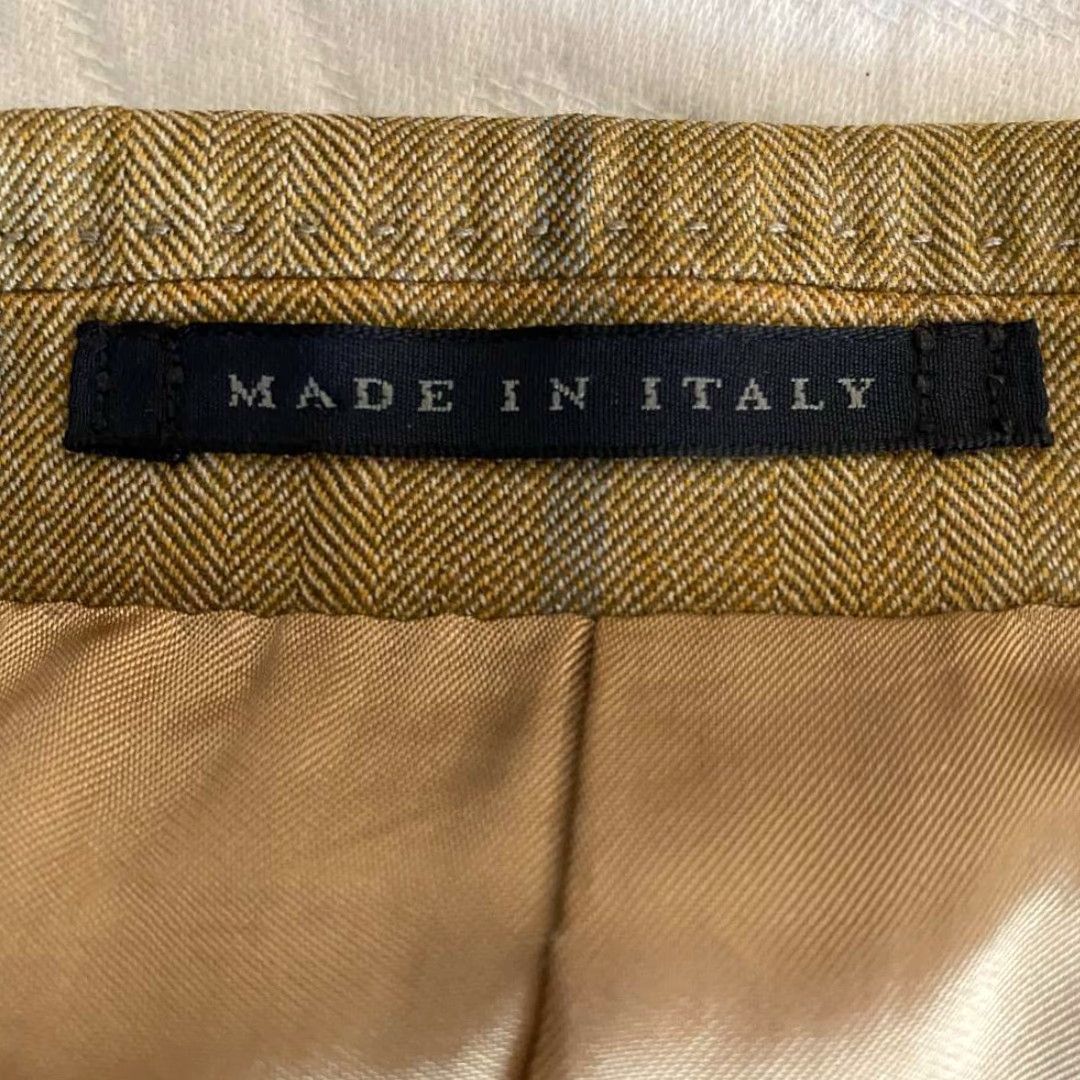 Luigi Bianchi Luigi Bianchi Mantova Suit Jacket Brown Herringbone Flap Pockets XXL Regular Mens Size 48R - 4 Thumbnail