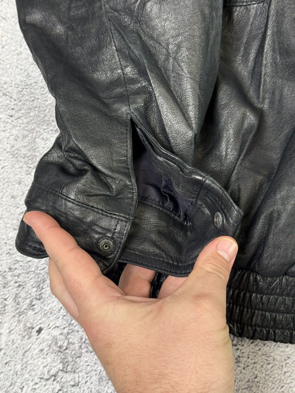 Diesel Diesel Oversized Leather Bomber Jacket Embroidered Big Logo Size US XL / EU 56 / 4 - 14 Thumbnail