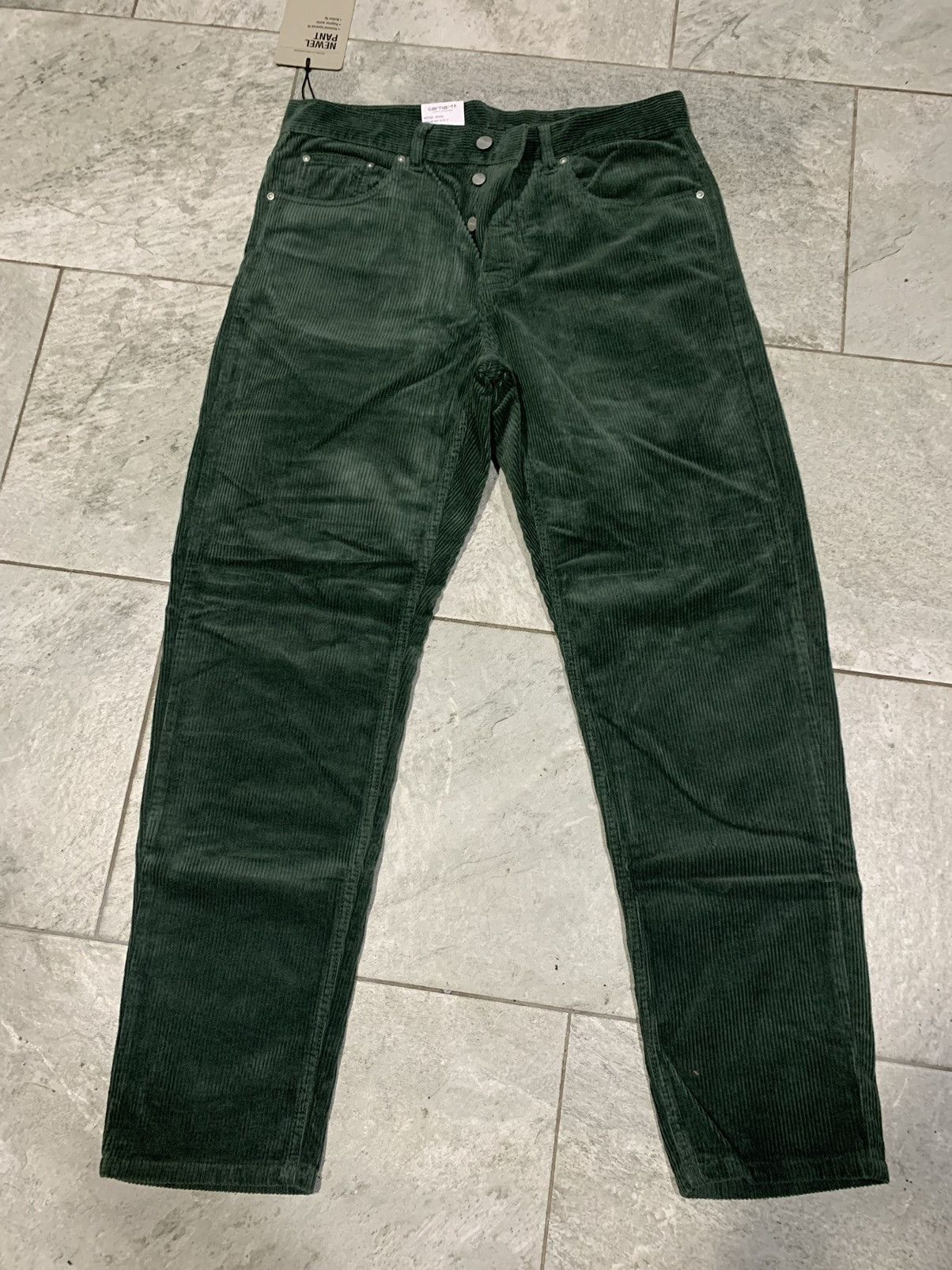 image of Carhartt Wip Newel Pants in Green, Men's (Size 32)