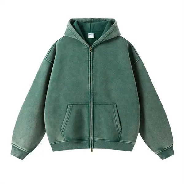 VIBE Green Batik Fleece Zippered Hoodie Size US L / EU 52-54 / 3 - 2 Thumbnail
