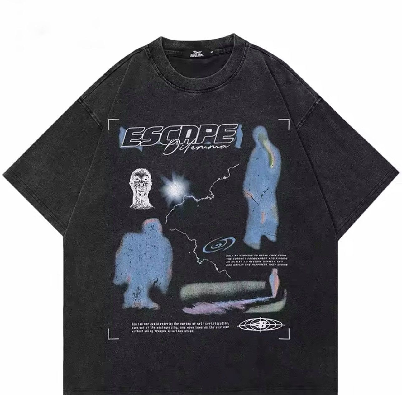 Vintage Washed Retro Style Hip Hop T Shirt Size US S / EU 44-46 / 1 - 1 Thumbnail