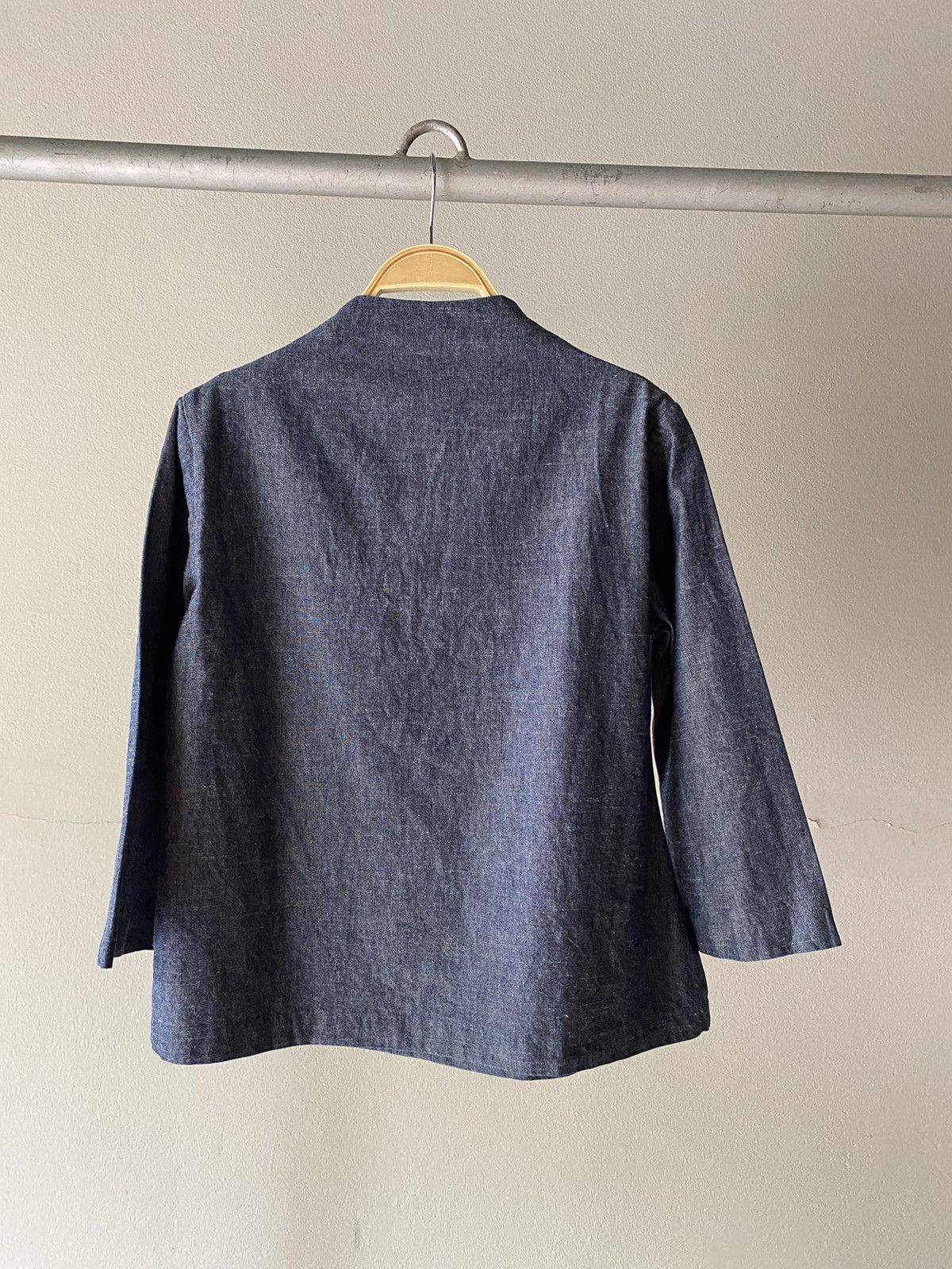Designer Honore Mandarin Collar Linen Top Size XS / US 0-2 / IT 36-38 - 9 Thumbnail