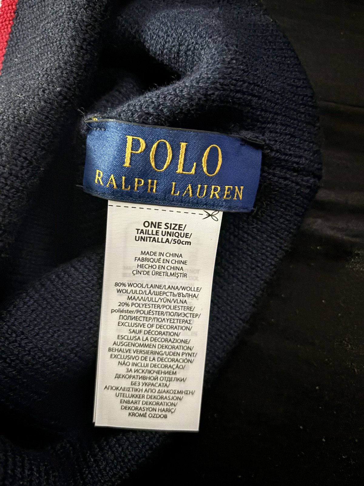 Polo Ralph Lauren × Vintage Crest-Patch Wool-Blend Beanie Size ONE SIZE - 4 Thumbnail