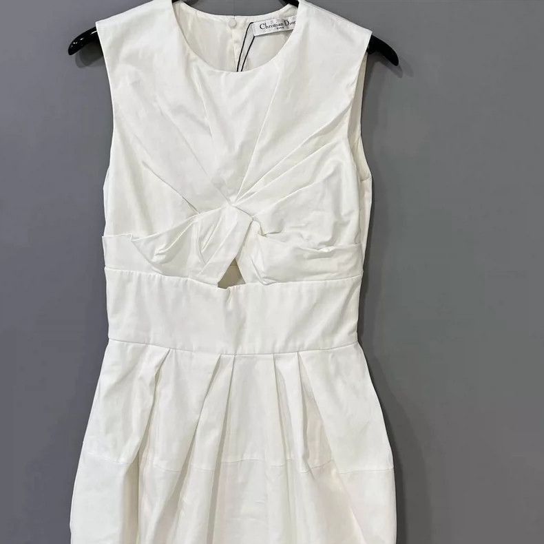 Dior Sleeveless Wrinkled Irregular Dress by Dior-2506 Size XS / US 0-2 / IT 36-38 - 2 Thumbnail