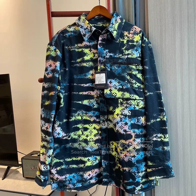 Louis Vuitton Tie-Dye Old Flower Full Print Denim Jacket