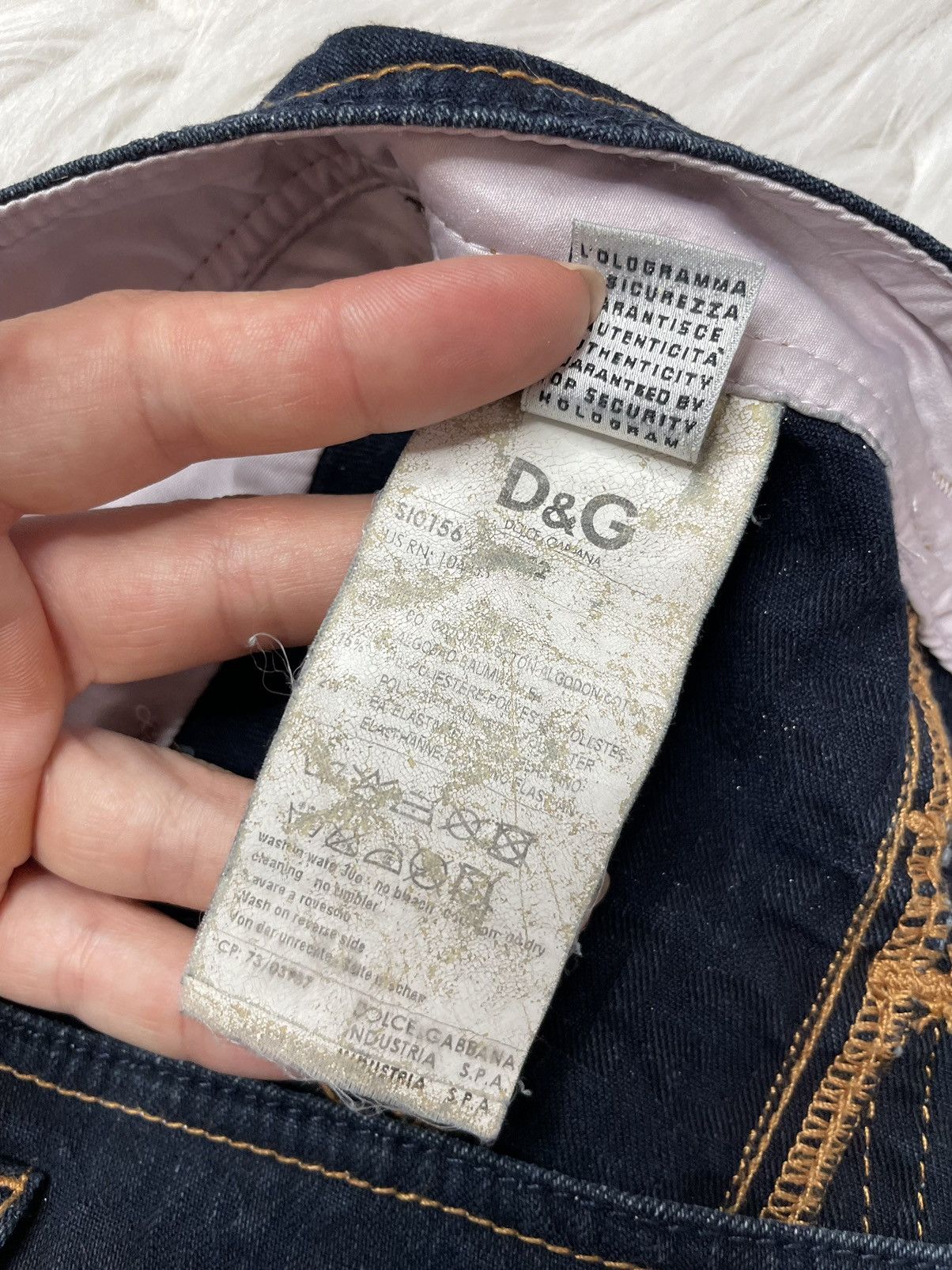 Dolce & Gabbana × Vintage vintage monogram denim midi skirt D&G Size 29" - 9 Thumbnail