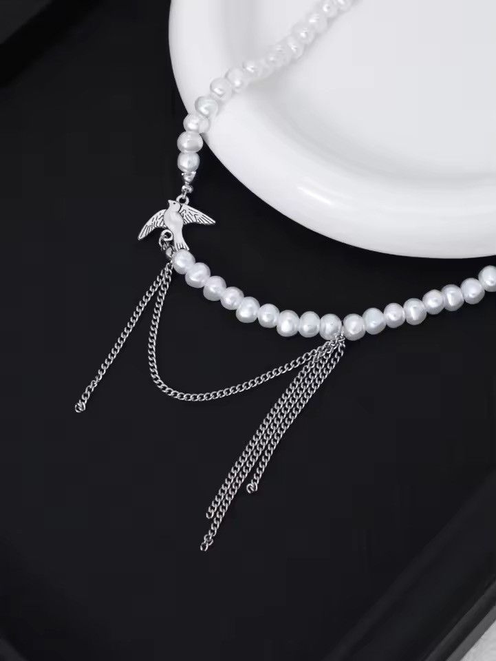 Jewelry Charm Hip Hop Pearl Cute Necklace Chain Unisex Size ONE SIZE - 2 Thumbnail