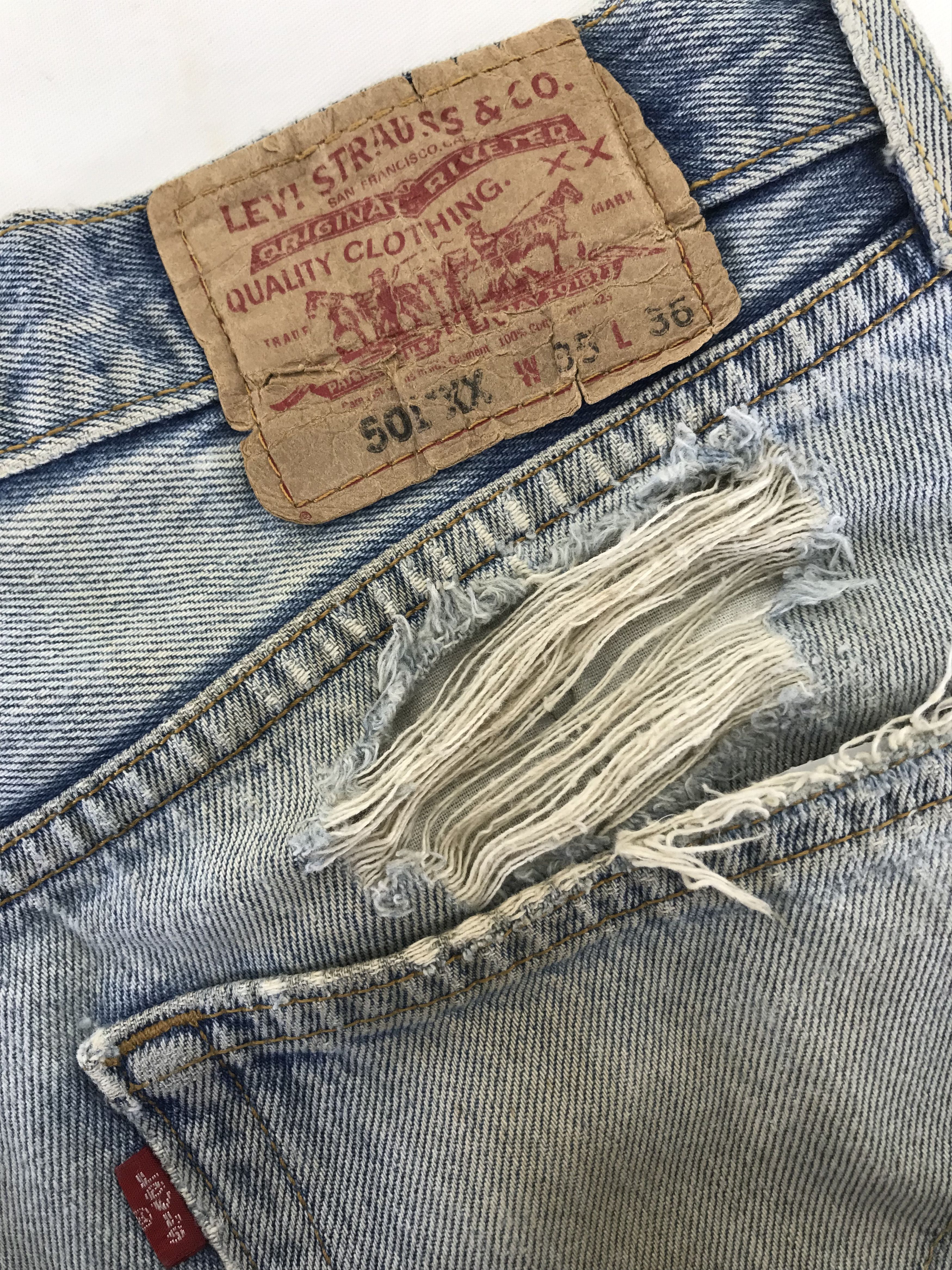 Levi's Vintage Levi's 501 Jeans Rusty Blue Distressed Denim Size US 34 / EU 50 - 14 Thumbnail