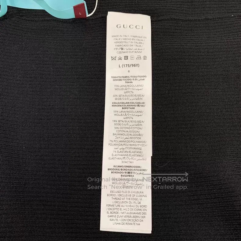 Gucci Gucci 24 black wool single-breasted long-sleeved knitted c Size L / US 10 / IT 46 - 8 Thumbnail