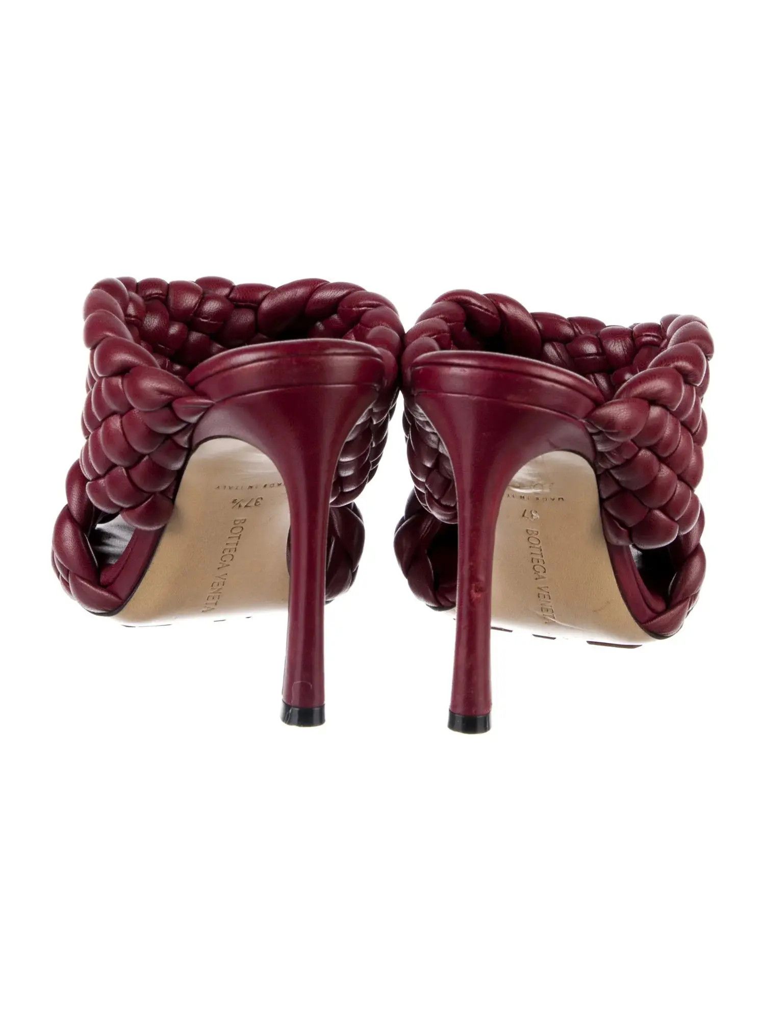 Bottega Veneta o1bcso1str0924 Curve Sandals in Burgundy Size US 4.5 / IT 34.5 - 4 Thumbnail