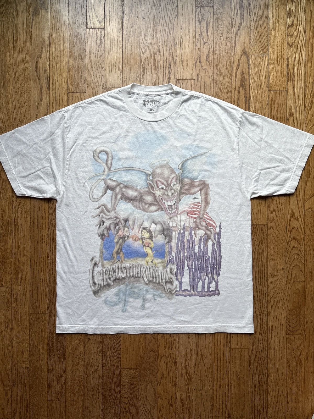 Band Tees Travis Scott Utopia Circus Maximus 2023 Tour III Tee Sz XL Size US XL / EU 56 / 4 - 1 Thumbnail