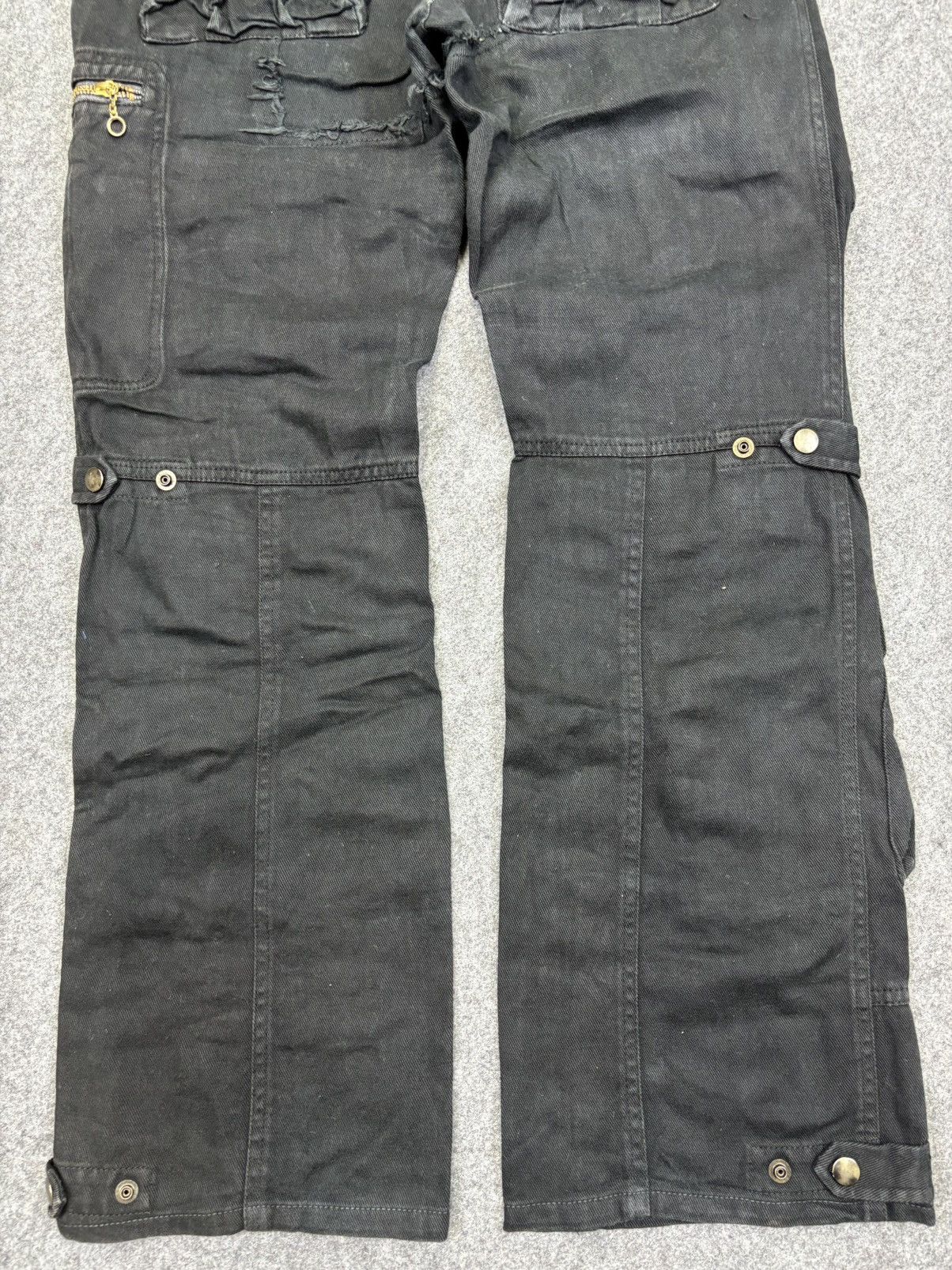 Japanese Brand 💥Flare💥 BIZARRIA Multipockets Parachute Jeans F723 Size US 31 - 15 Thumbnail