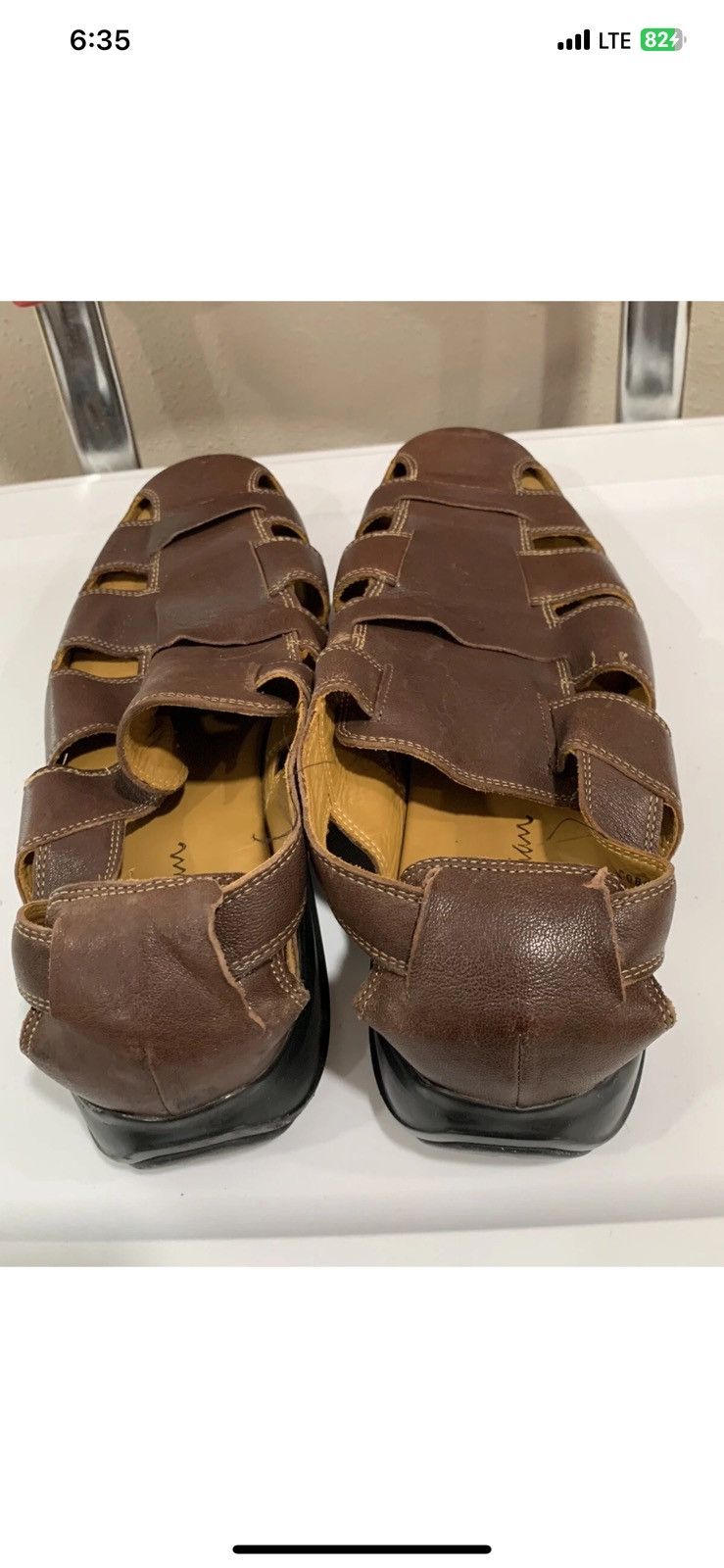 Cole Haan Cole Haan Men 10.5M Brown Leather Fisherman Sandal Dempsey Size US 10.5 / EU 43-44 - 8 Thumbnail