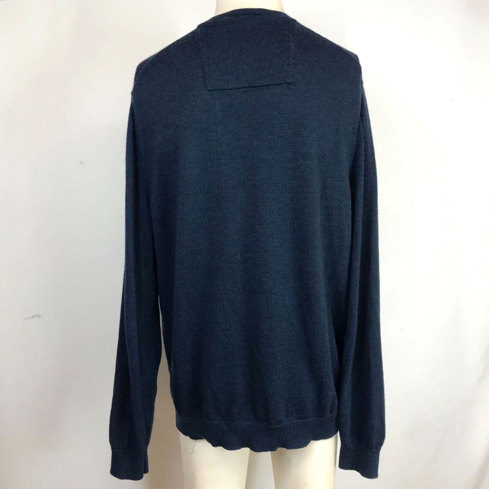 Calvin Klein CALVIN KLEIN Sweater XL NAVY Long Sleeve V Neck Mens Size US XL / EU 56 / 4 - 5 Thumbnail