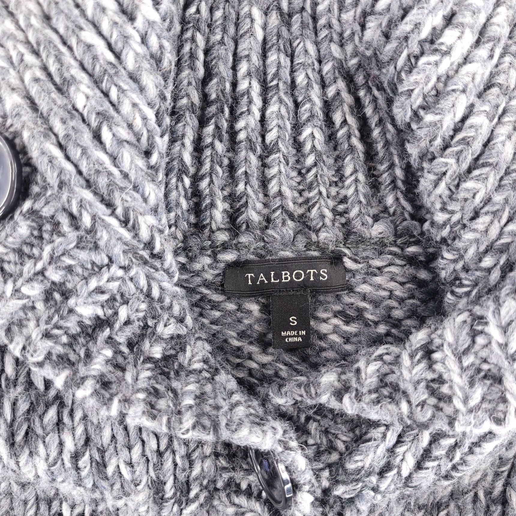 Talbots Talbots Cardigan Sweater Knit Wool Gray Turtleneck Button Long Womens Small Size S / US 4 / IT 40 - 4 Thumbnail