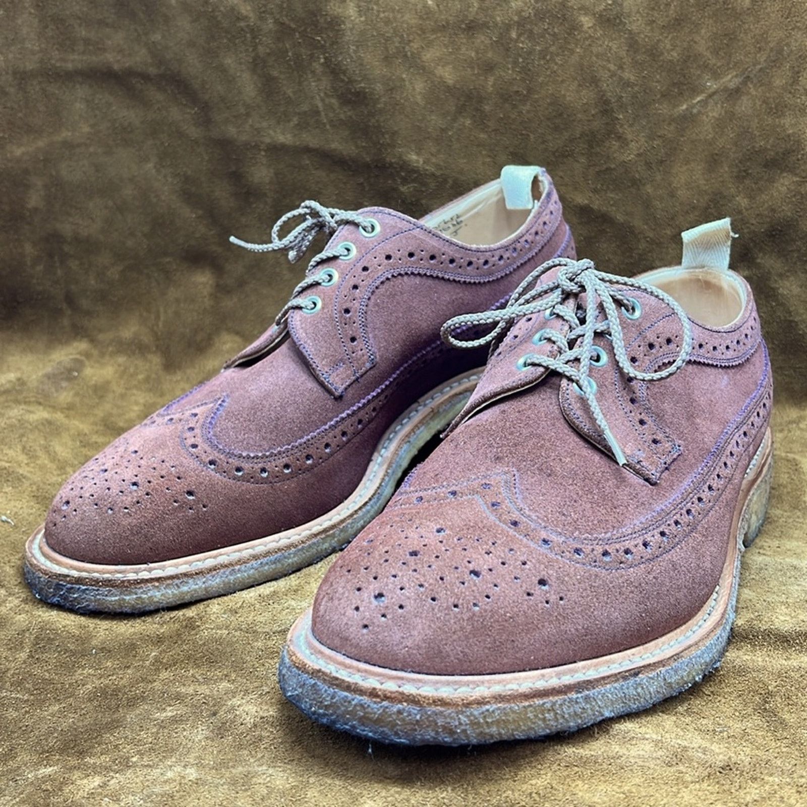 Other End Hunting CO. By Trickers Suede Wingtip Shoes Size US 11 / EU 44 - 5 Thumbnail