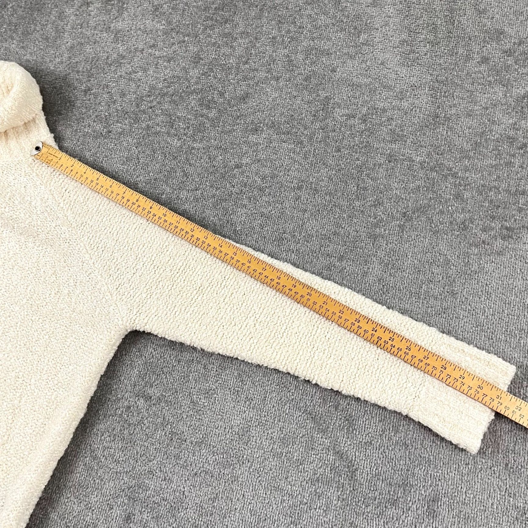 Club Monaco Club Monaco Sweater Women Large Ivory White Wool Blend Knit Turtle Neck Pullover Size L / US 10 / IT 46 - 6 Thumbnail