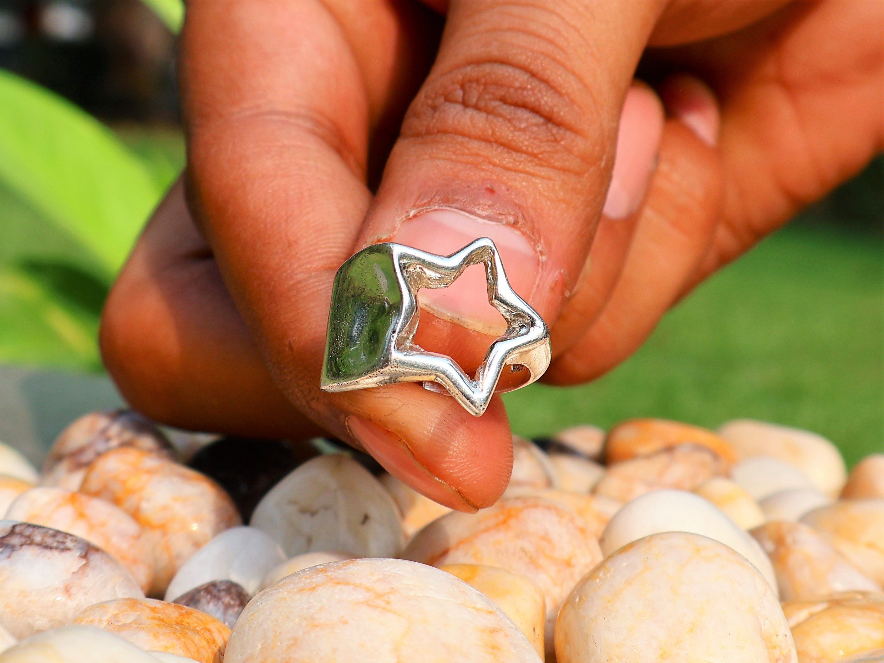 Handmade Star Ring, Statement Chunky Ring, Handmade Sterling Silver, Size ONE SIZE - 4 Thumbnail