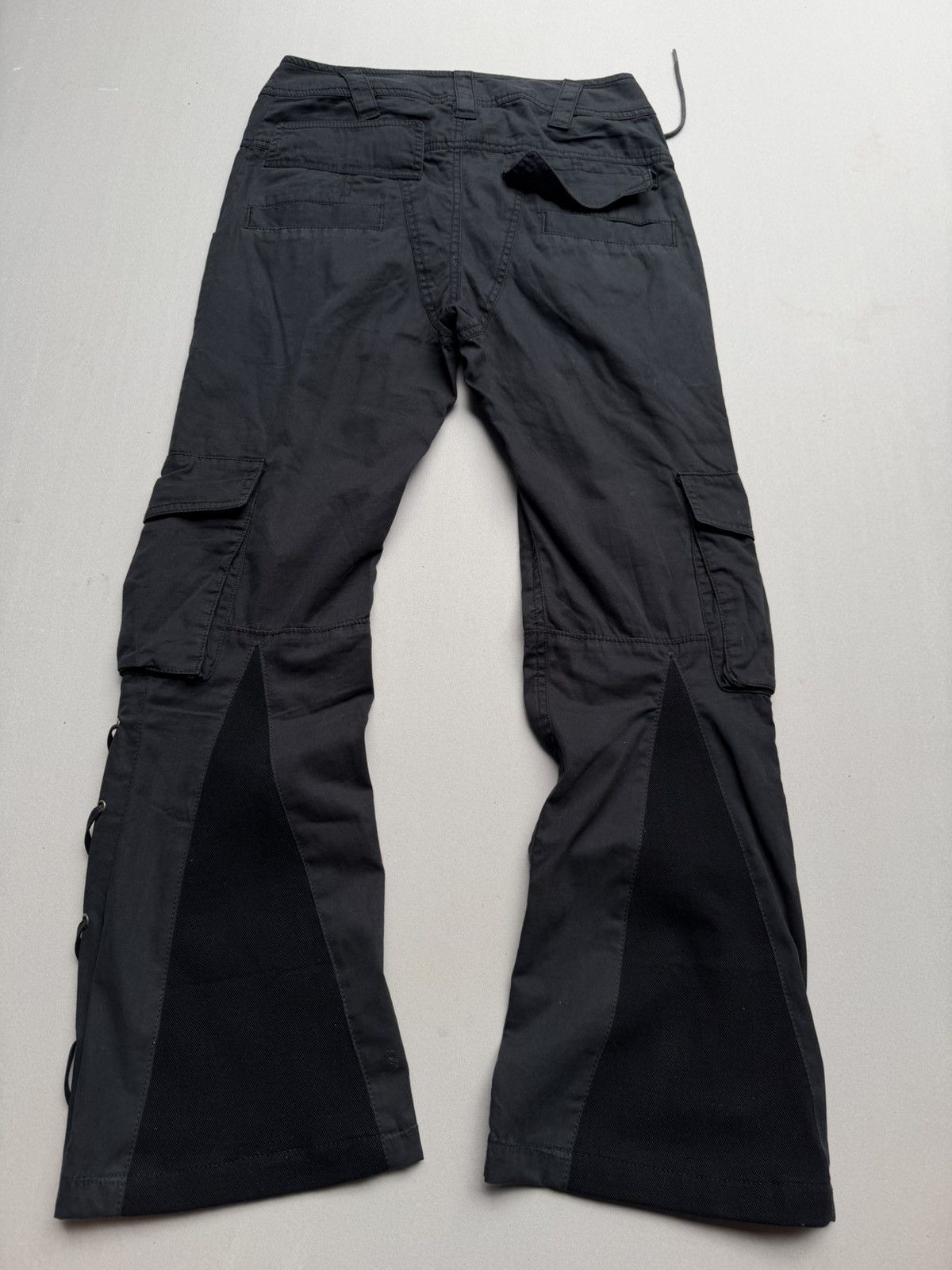 Japanese Brand Asymetricl lace-up flare cargo pants Size US 28 / EU 44 - 5 Thumbnail