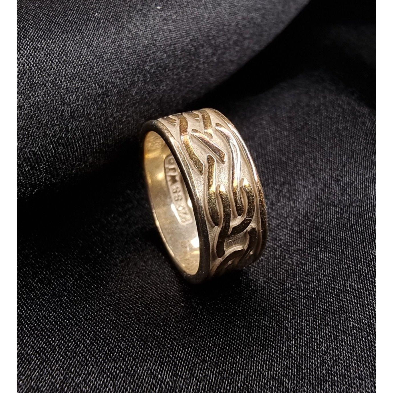 Sterling Silver Rare Vintage Sterling Silver 925 Intricate Flame Design Ring Size ONE SIZE - 2 Thumbnail