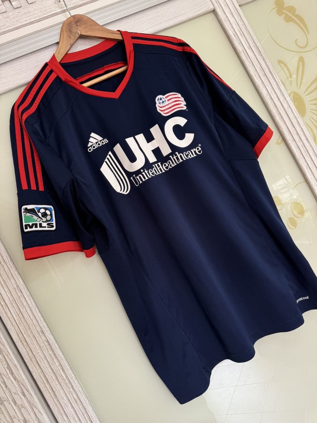 Adidas New England Revolution 2014-2015 Home Soccer Jersey Kit Size US XL / EU 56 / 4 - 4 Thumbnail