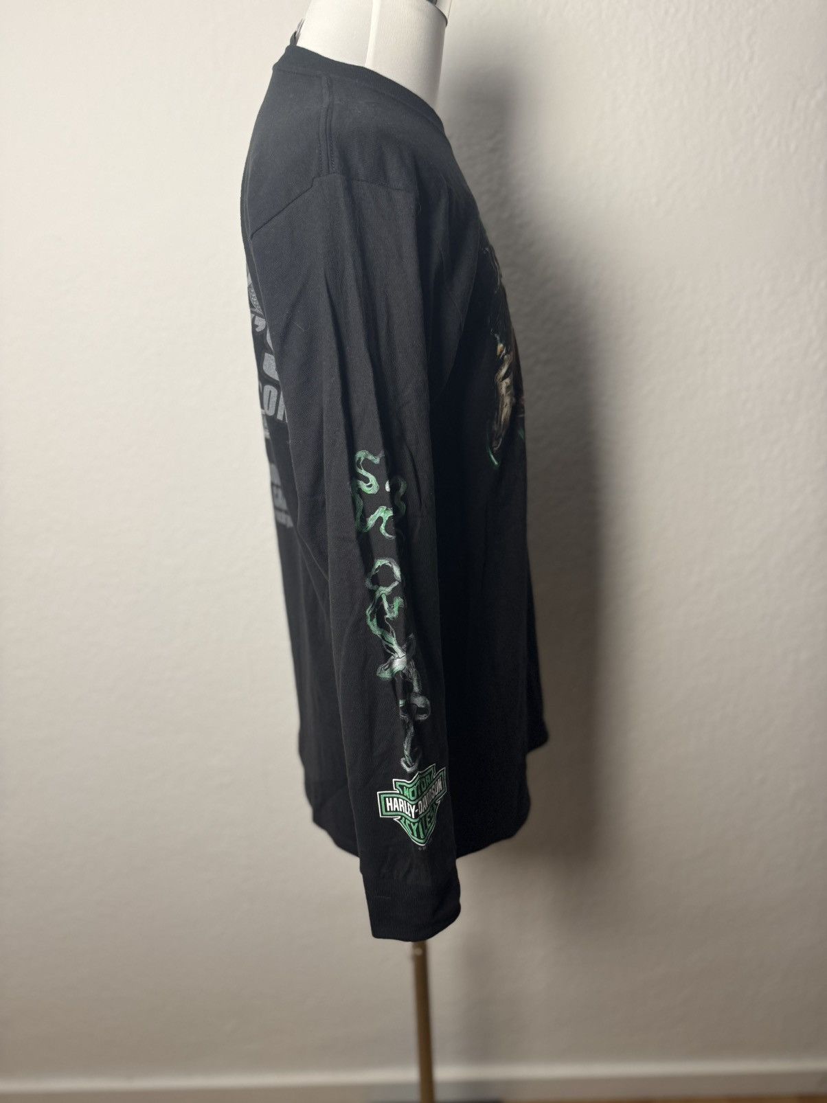 Harley Davidson Vintage Harley-Davidson Longsleeve 2015 Green Print Size US M / EU 48-50 / 2 - 4 Thumbnail