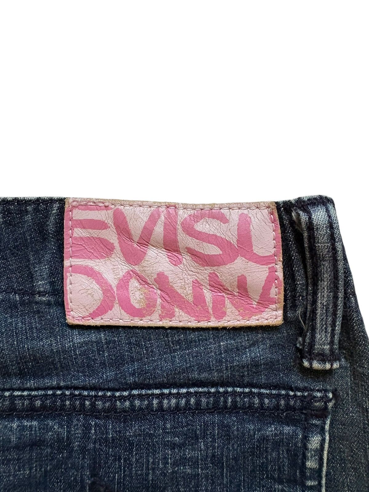 Evisu × Japanese Brand Vintage Evisu Donna Seagull Pocket Baggy Jean Shorts Size 33" - 9 Thumbnail