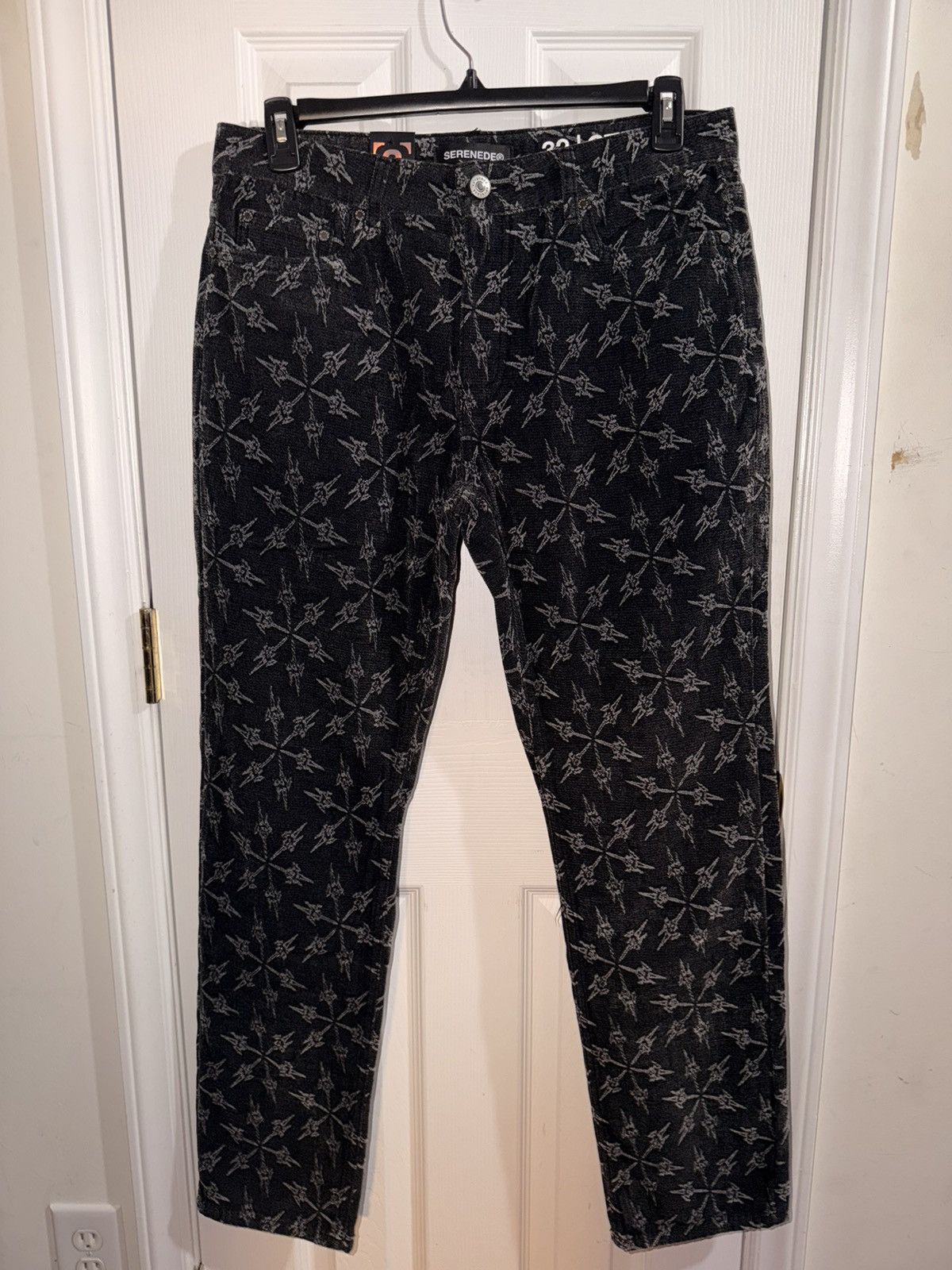 SERENEDE SERENEDE patterned black denim size 32 Size US 32 / EU 48 - 1 Thumbnail